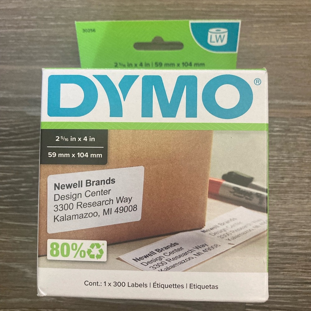 Dymo address labels